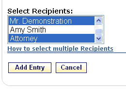 Adding Recipients.