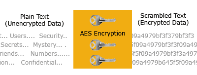 You enter personal information and it is securely encrypted using AES.